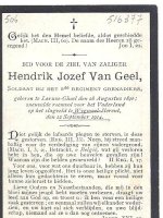 VANGEEL Henricus Josephus