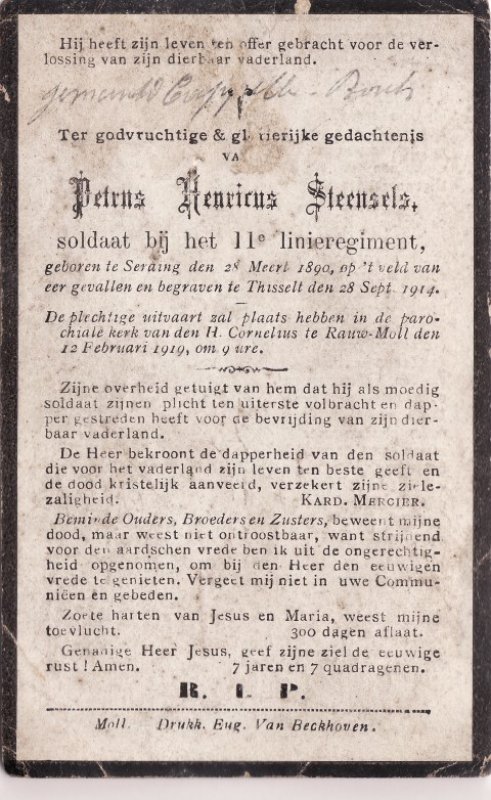 STEENSELS Petrus Hendrik