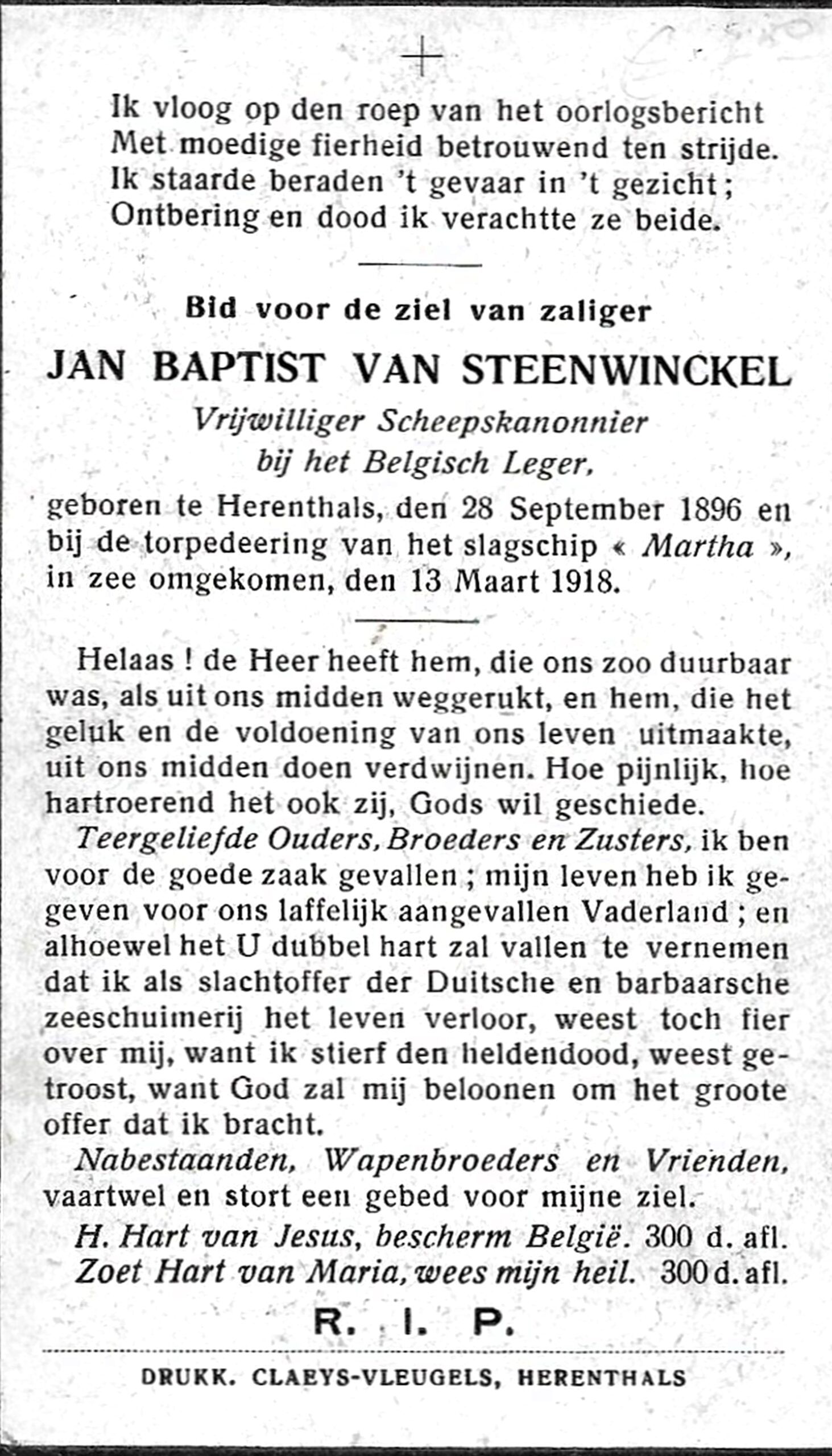 Van Steenwinkel Jean Baptist